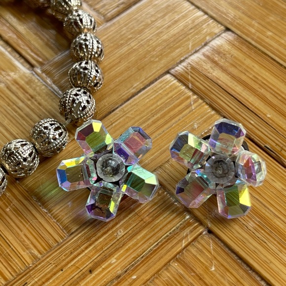 🌟HOST PICK!🌟🌹Swarovski heart bracelet and matching clip earrings, vintage - Picture 2 of 8